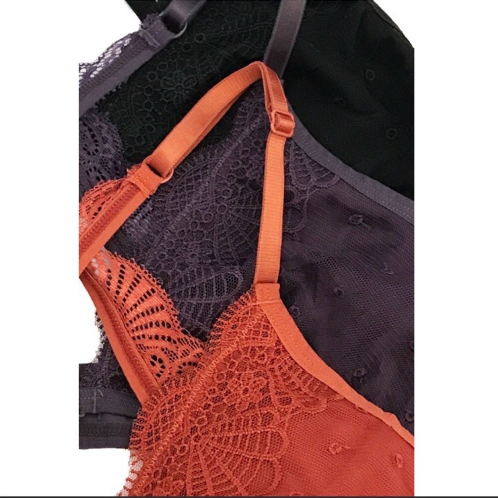 Sexy Lace Criss-Cross Bralette Eggplant - Picture 6 of 7